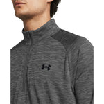 Men's Under Armour Tech Textured 1/2 Zip - 025 - CASTLEROCK GREY