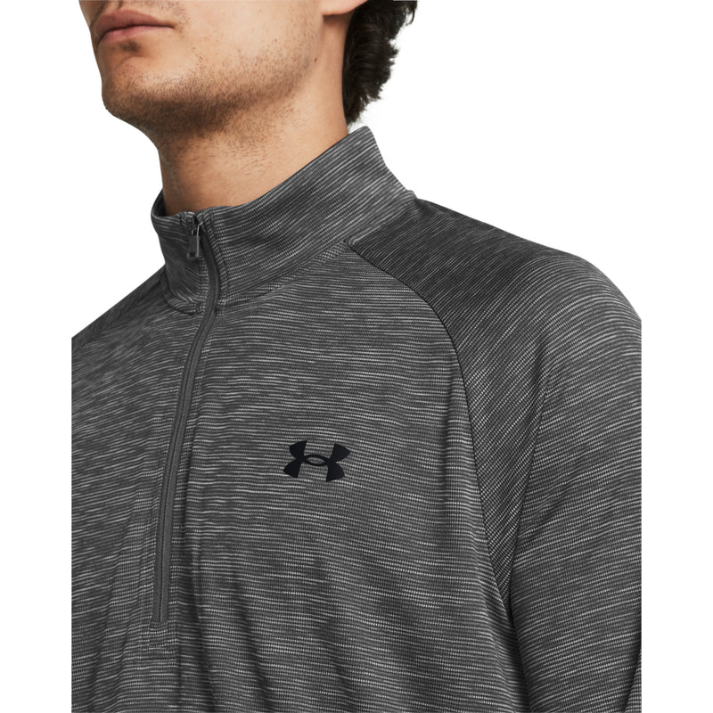 Men's Under Armour Tech Textured 1/2 Zip - 025 - CASTLEROCK GREY