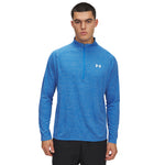 Men's Under Armour Tech Textured 1/2 Zip - 402 - BLUE ATLANTIS