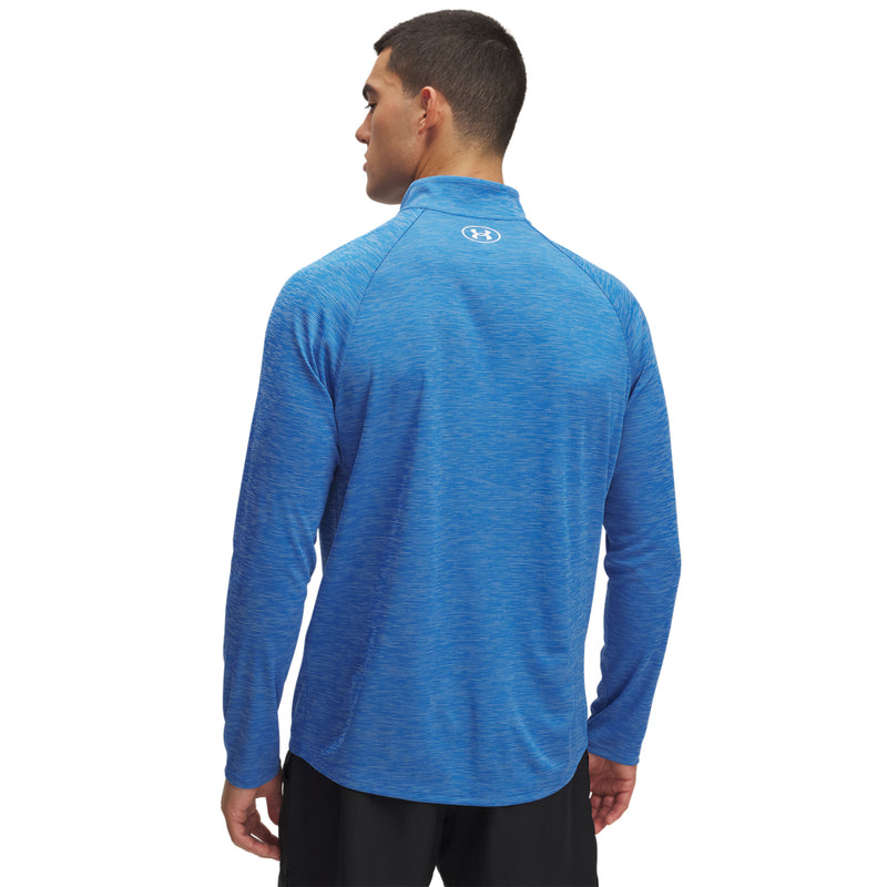 Men's Under Armour Tech Textured 1/2 Zip - 402 - BLUE ATLANTIS
