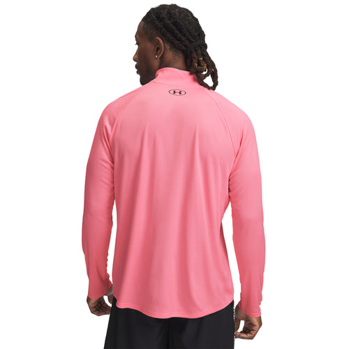 Men's Under Armour Tech Textured 1/2 Zip - 647 - PRIME PINK
