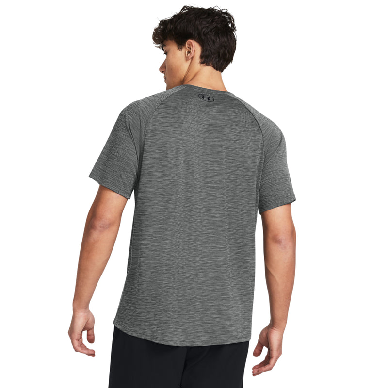 Men's Under Armour Tech Textured T-Shirt - 025 - CASTLEROCK GREY