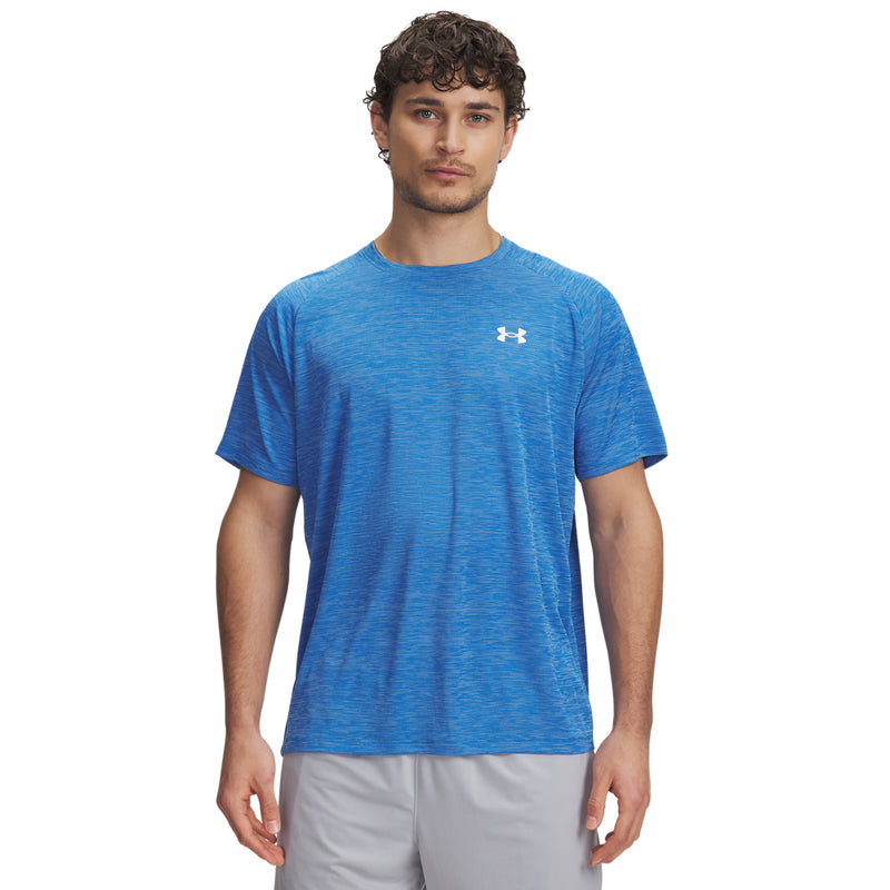 Men's Under Armour Tech Textured T-Shirt - 402 - BLUE ATLANTIS