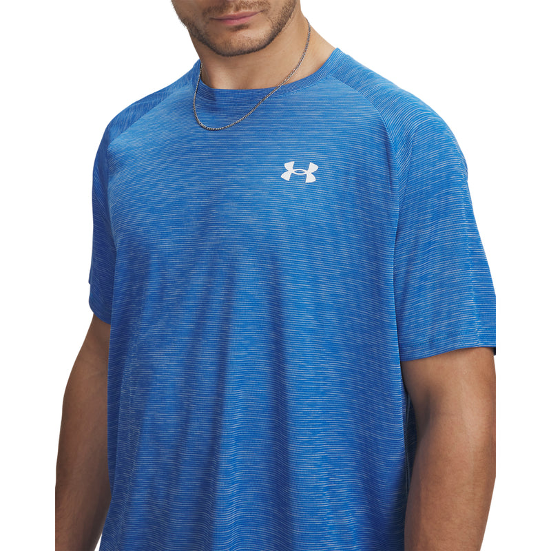Men's Under Armour Tech Textured T-Shirt - 402 - BLUE ATLANTIS
