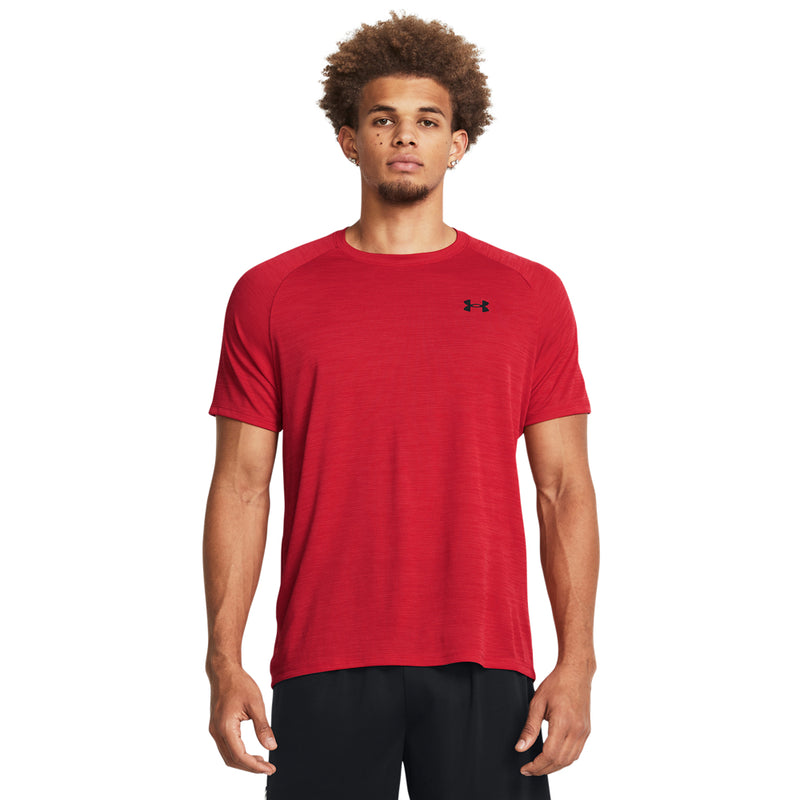 Men's Under Armour Tech Textured T-Shirt - 600 - RED