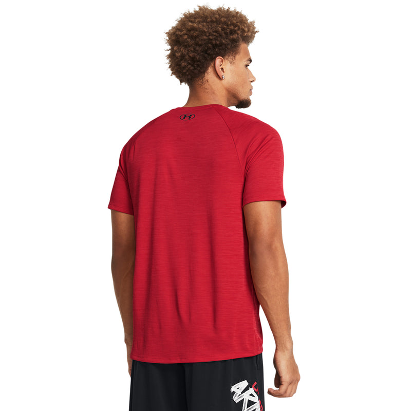 Men's Under Armour Tech Textured T-Shirt - 600 - RED
