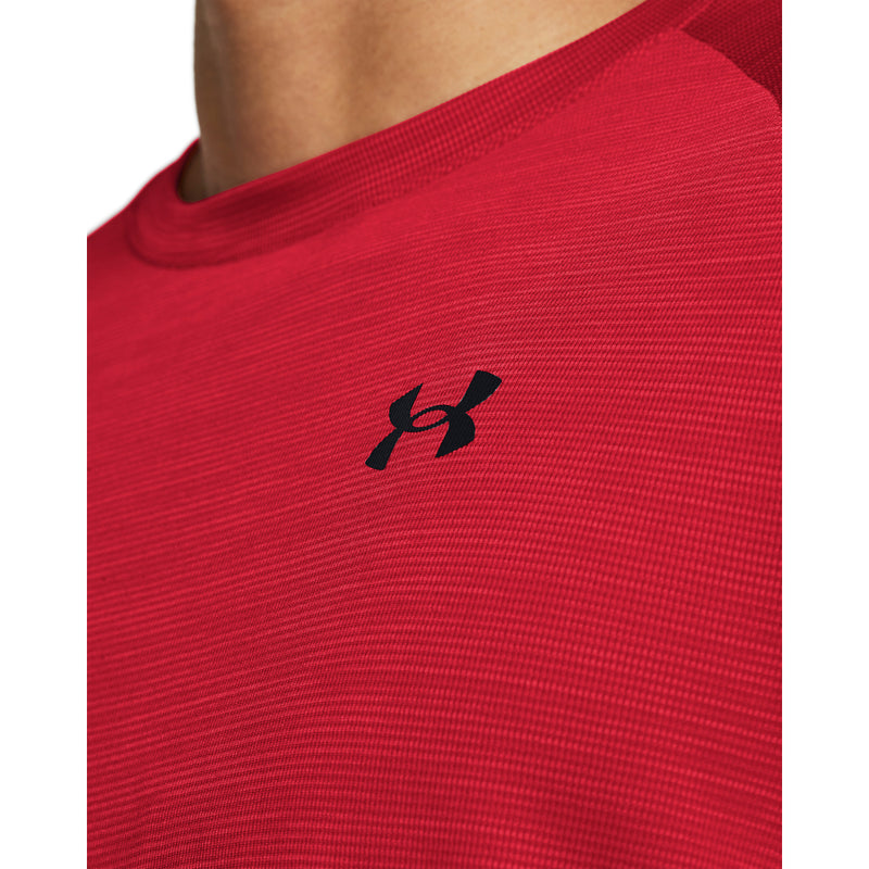 Men's Under Armour Tech Textured T-Shirt - 600 - RED