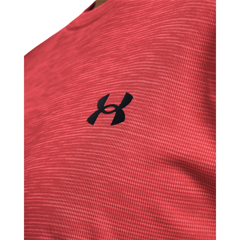 Men's Under Armour Tech Textured T-Shirt - 814 - RED SOLSTICE