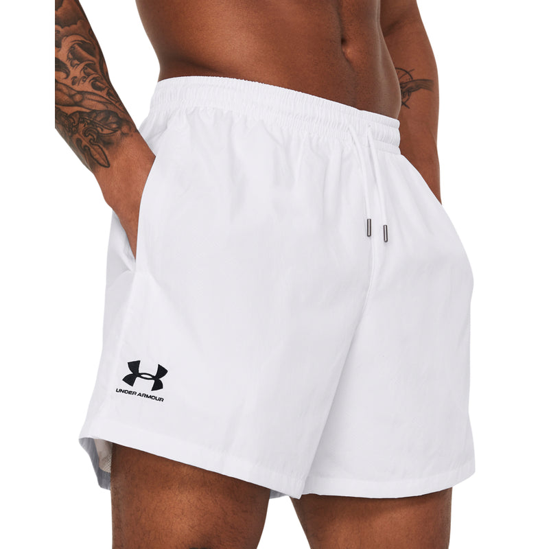 Men's Under Armour Woven Volley Short - 100 - WHITE/BLACK
