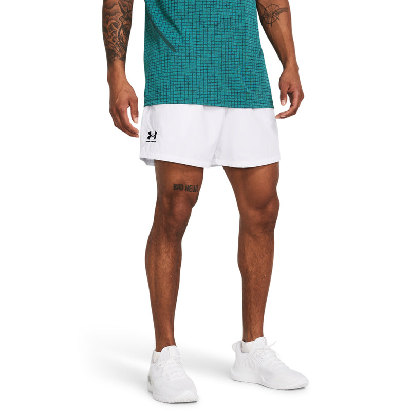 Men's Under Armour Woven Volley Short - 100 - WHITE/BLACK