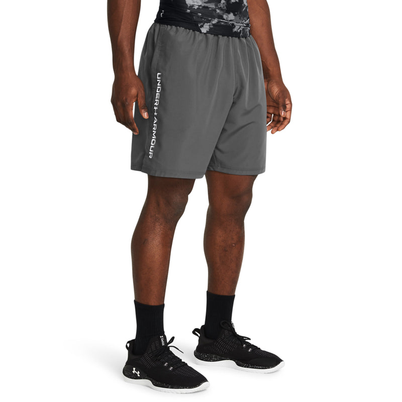 Men's Under Armour Woven Wordmark Short - 025 - CASTLEROCK GREY