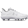 Men's Under Armour Yard Low MT Baseball Cleats - 100 - WHITE/BLACK