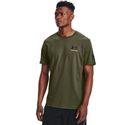 Men's Under ArmourFreedom Flag Gradient T-Shirt - 390 - GREEN