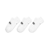 Men's/Women's 3-Pack Everday Essential No-Show Socks - 100 - WHITE