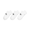 Men's/Women's 3-Pack Everday Essential No-Show Socks - 100 - WHITE