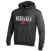 Men's/Women's Nebraska Huskers Badge Powerblend Hoodie - 990 - GRANITE