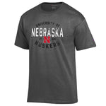 Men's/Women's Nebraska Huskers Badge T-Shirt - 990 - GRANITE