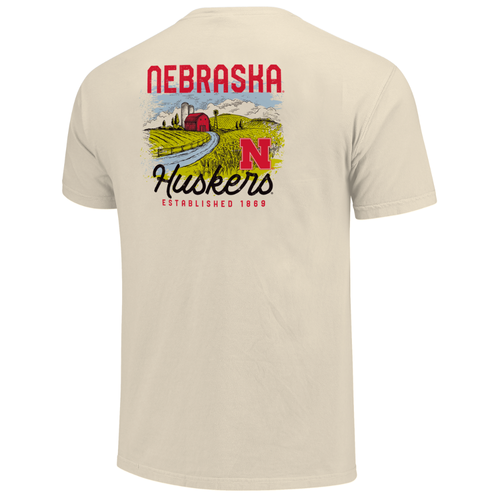 Men's/Women's Nebraska Huskers Farmhouse T-Shirt - IVORY