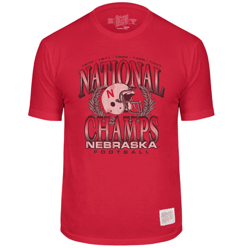 Men's/Women's Nebraska Huskers Football National Champs T-Shirt - RED