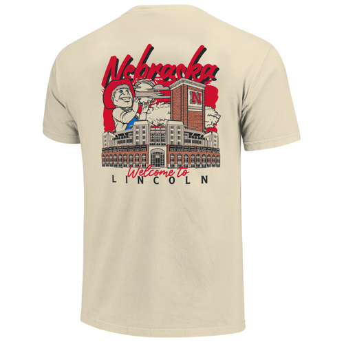 Men's/Women's Nebraska Huskers HD Campus Stack T-Shirt - IVORY