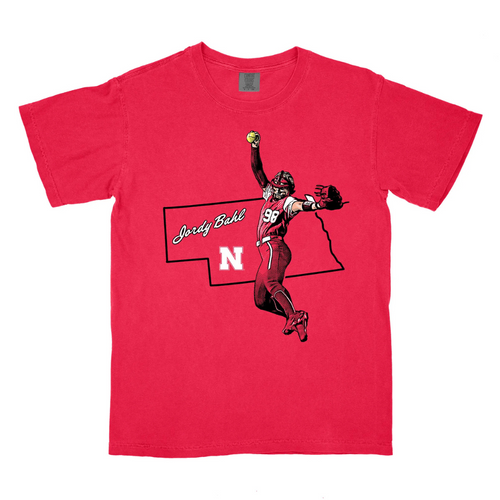 Men's/Women's Nebraska Huskers Jordy Bahl Hometown Hero T-Shirt - RED