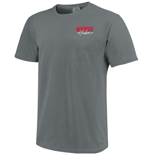 Men's/Women's Nebraska Huskers Memorabilia Saturdays T-Shirt - GRANITE
