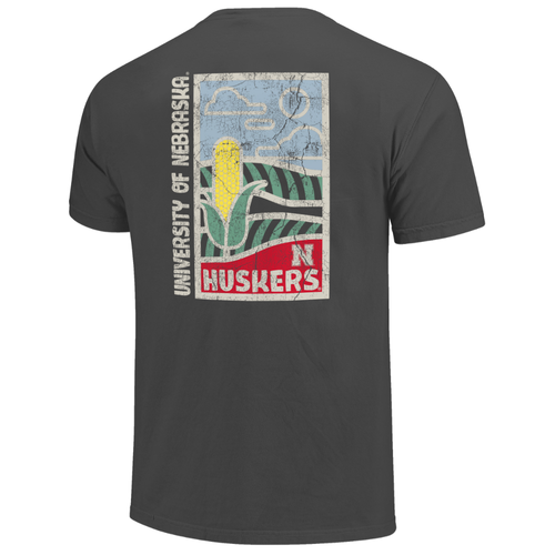 Men's/Women's Nebraska Huskers Minimal Field T-Shirt - PEPPER