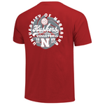 Men's/Women's Nebraska Huskers Painted Volleyball T-Shirt - RED