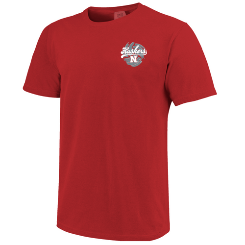 Men's/Women's Nebraska Huskers Painted Volleyball T-Shirt - RED