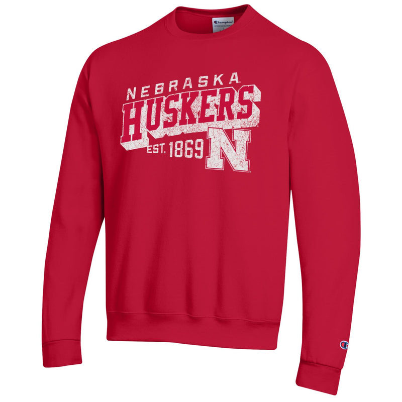 Men's/Women's Nebraska Huskers Powerblend Retro Slant Sweatshirt - 529SCARL