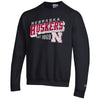 Men's/Women's Nebraska Huskers Powerblend Retro Slant Sweatshirt - 999 - BLACK