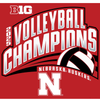 Men's/Women's Nebraska Huskers Volleyball 2025 Big Ten Champions T-Shirt - RED