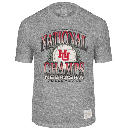 Men's/Women's Nebraska Huskers Volleyball National Champions T-Shirt - STG