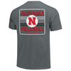 Men's/Women's Nebraska Huskers Volleyball Stripes T-Shirt - GRANITE