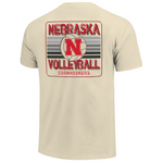 Men's/Women's Nebraska Huskers Volleyball Stripes T-Shirt - IVORY