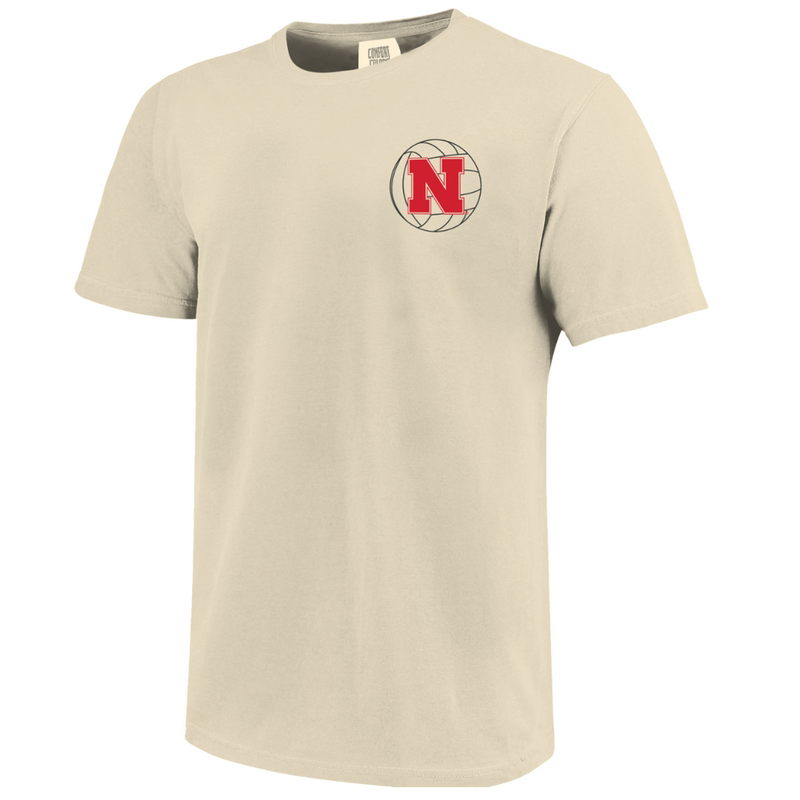Men's/Women's Nebraska Huskers Volleyball Stripes T-Shirt - IVORY