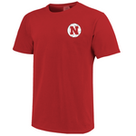 Men's/Women's Nebraska Huskers Volleyball Stripes T-Shirt - RED