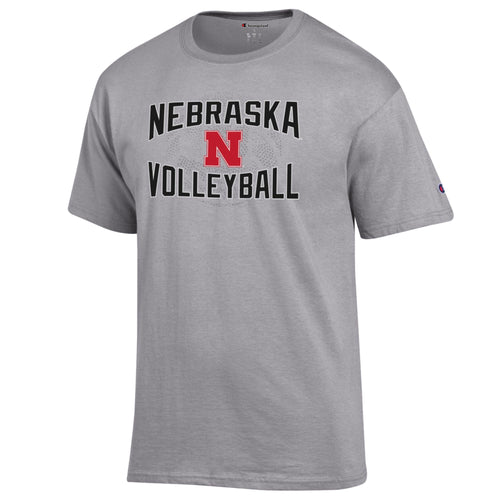 Men's/Women's Nebraska Huskers Volleyball T-Shirt - 950 - GREY