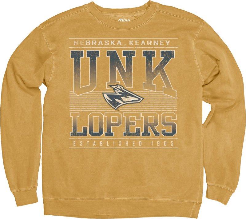 Men's/Women's UNK Lopers Throw Shade Dyed Sweatshirt - MUSTARD