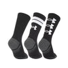 Men's/Women's Under Armour Performance Tech Crew Socks 3-Pack - 002 - BLACK
