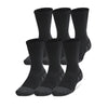 Men's/Women's Under Armour Performance Tech Crew Socks 6-Pack - BLACK