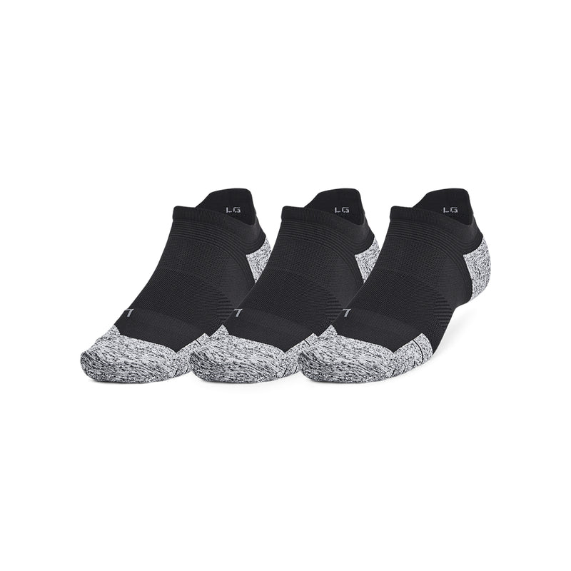 Men's/Women's Under Armour Run Cushion Tab Sock 3-Pack - 001 - BLACK