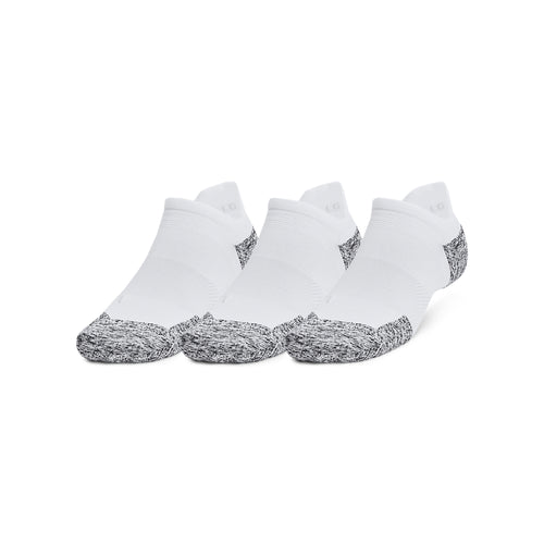 Men's/Women's Under Armour Run Cushion Tab Sock 3-Pack - 100 - WHITE