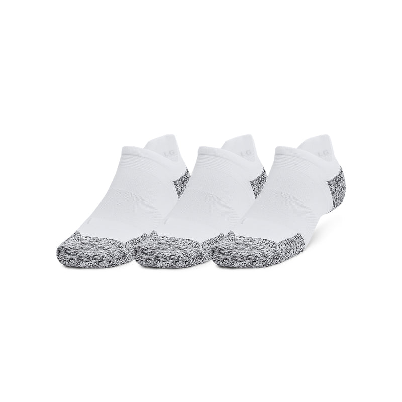 Men's/Women's Under Armour Run Cushion Tab Sock 3-Pack - 100 - WHITE