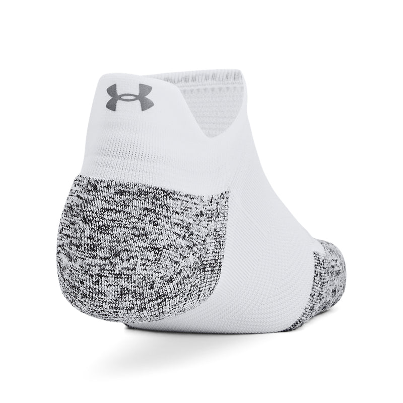 Men's/Women's Under Armour Run Cushion Tab Sock 3-Pack - 100 - WHITE