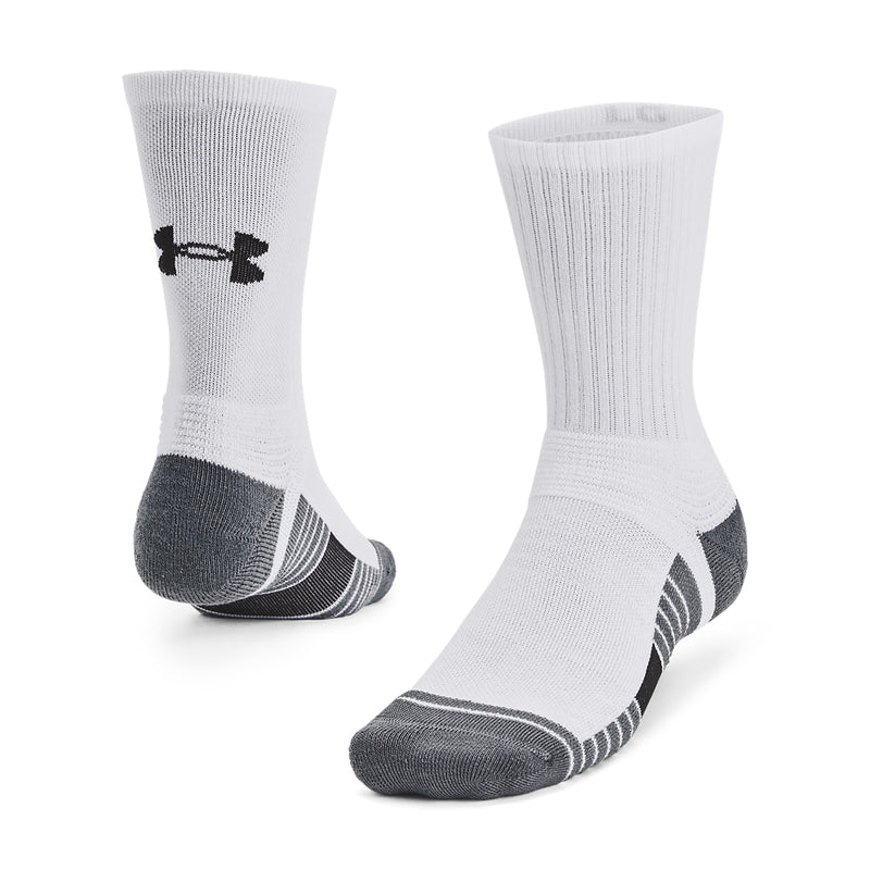 Men's/Women's Under Armour Team Crew Sock - 100 - WHITE