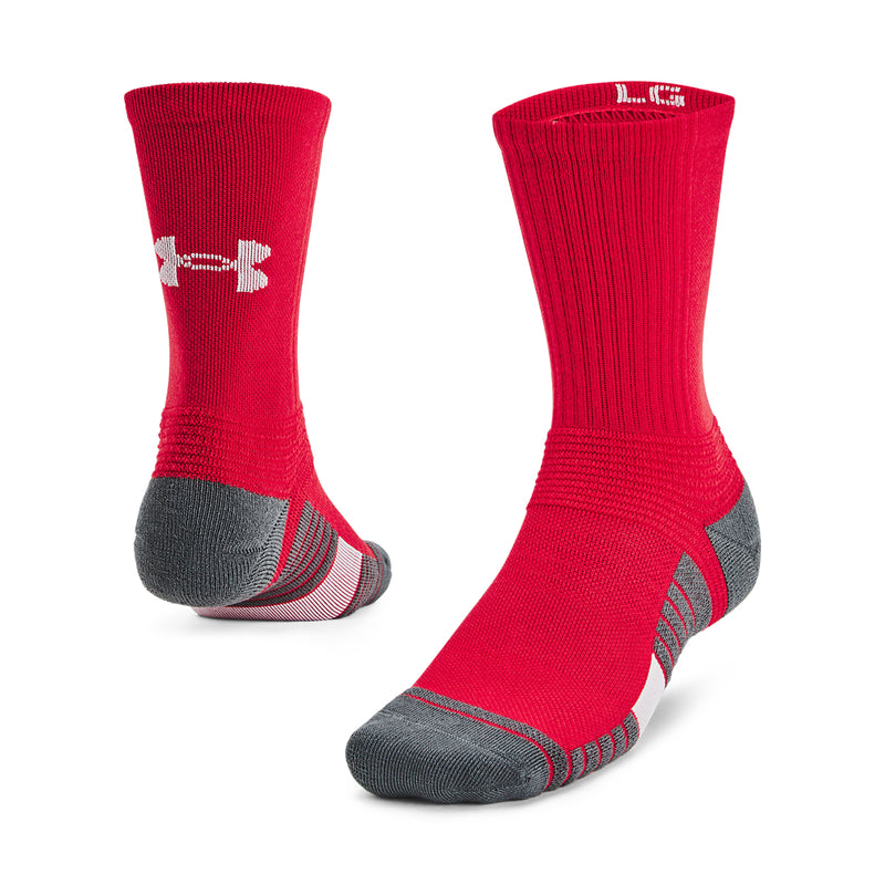 Men's/Women's Under Armour Team Crew Sock - 600 - RED