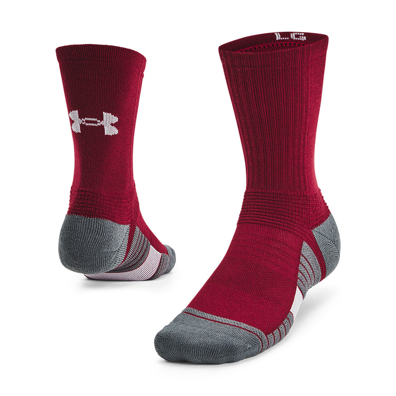Men's/Women's Under Armour Team Crew Sock - 625 - CARDINAL RED