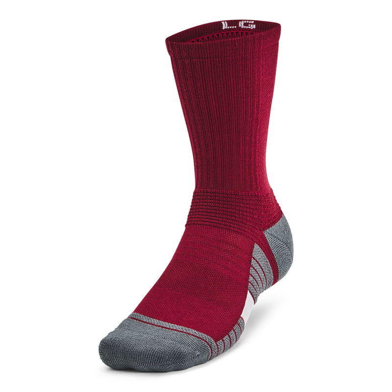 Men's/Women's Under Armour Team Crew Sock - 625 - CARDINAL RED