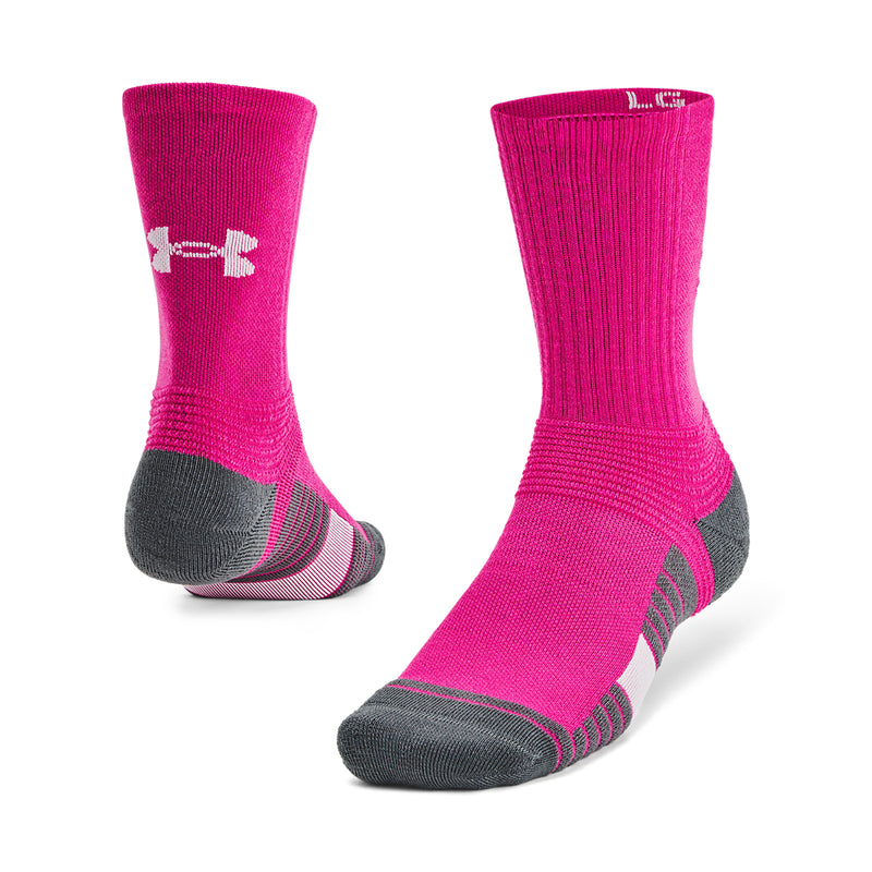 Men's/Women's Under Armour Team Crew Sock - 654 - PINK
